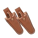 STOBOK 2Stücke Garten Scheren Schutzhülle Teilig Langlebige Pruner Abdeckung Werkzeugetui für Gartenarbeit Reparatur und Mechanische Verarbeitung Braunes Lederdesign