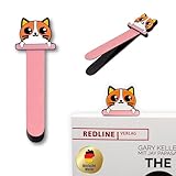 PARBOOLY Magnetisches Lesezeichen Katze, 2er Set Rosa, Metall, Buchseitenhalter, Schultüte, Geschenk, Leseratten, Kinder, Erwachsene