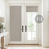 StangH Raffrollo, 100 % verdunkelnd, kabellos, Leinen, tragbar, mit Magneten für Schlafzimmer, Kinderzimmer, wärmeisoliert, französische Tür, Fensterschutz, graues Beige, B 26 x L 64, 1 Paneel