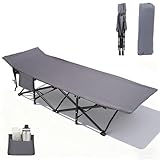 Sekey Campingbett klappbar XXL, 190 x 71 x 35 cm, extrabreite Campingliege, mit verstärkten Stahlrohren und hochwertigem Oxford-Gewebe, Feldbett – ideal als Angelliege und für Camping