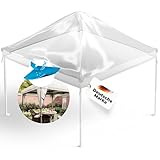 GRAFT Pavillon Abdeckung 3x3m | Schutzhaube für Gartenpavillon | Pavillondach Regenschutz | Gazebo Ersatzbezug | Wasserdicht Transparent | Wasserfeste Pavillon Abdeckplane | Wetterschutz Gartenzelt