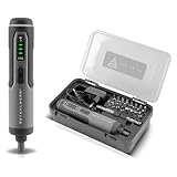 STAHLWERK Elektrischer Schraubendreher Set mit 1300 mAh Akku und 3,6 V Motor – wiederaufladbarer Akkuschrauber mit LED-Leuchten, ergonomischer Griff, Akku-Schraubendreher, Stabschrauber