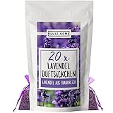 20 Lavendelsäckchen mit französichem Lavendel I Mottenschutz für Kleiderschrank I Lavendel Duftsäckchen Kleiderschrank by KLUIZ Home