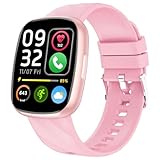 Alutoria Smartwatch Kinder Uhr für Mädchen Jungen Teens mit über 120 Sportmodi Wecker Schrittzähler Spielen-IP68 Kinder Uhren mädchen Junge 5-16 Jahren Hellrosa