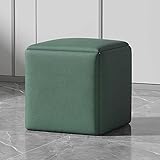 5-in-1 Cube Nesting Ottoman Set - Mehrzweck-Stapelhocker mit Lenkrollen, Technologie Tuch Quadratfuß Hocker für Wohn- und Esszimmer