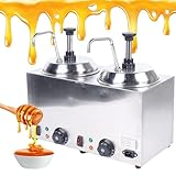 YXZQLOZ Spender für heiße Schokoladensauce mit Pumpe, Kapazität Elektrische Käsesaucenheizung 1600W Kommerzielle Käseheizung, Spender