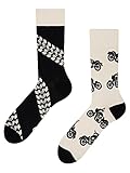 Dedoles Socken Unisex Damen Herren & Kinder Baumwolle viele lustige Designs 1 Paar Geschenk links rechts verschieden, Farbe Schwarz, Motiv Motorrad, Gr. 39-42