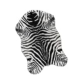 CIYODO Zebra-Teppich Fußmatte Für Außenbereich rutschfeste Badematte Teppich Für Außenbereich Anti-Rutsch-Bodenmatte Badezimmerteppich Große Badezimmerteppiche