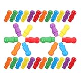 Gatuida 180 Stück Holzspielsteine Bunt Mehrfarbige Spielfiguren für Brettspiele Strategiespielkomponenten für Gruppenspiele
