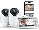 Dr.Care VistaView Lite Smart WLAN Babyphone mit Kamera, Baby Monitor mit 2 Kameras, 4” 720P Split-Screen, 1080P, App-Steuerung, Bewegungsalarm, Nachtsicht, 3000mAh Akku, 2-Wege-Audio, 300m Reichweite