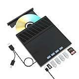 Yaeonku Externes Blu Ray CD DVD Laufwerk USB 3.0 Type-C 3D BD Externer CD/DVD Blu-ray Brenner with 4 USB Ports and 2 SD Card Portable Bluray Laufwerk Drive für for Laptop PC Linux Windows Mac OS