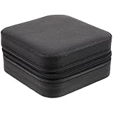 WRITWAA Schmuckkästchen Organizer aus Leder Kleine Tragbare Schmuckschatulle für Ringe Ohrringe Halsketten Reiseetui zur Schmuckaufbewahrung für Damen