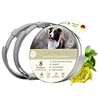 Animalea® Flohhalsband für Hunde (2 Stück) 100% naürliche Inhaltsstoffe & Premium Öle - bis zu 8 Monate wirksamer Schutz gegen Zecken Flöhe Mücken Läuse Ungeziefer