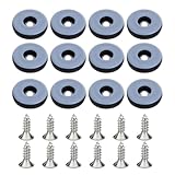 TXErfolg Teflongleiter zum Schrauben 32 Stück Bodengleiter Ø 22 mm (Rund | Schwarz) Möbelgleiter mit 32 Stück Edelstahlschrauben Möbelgleiter-Set Effektiver Schutz Ihrer Möbel Stühle Böden