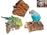 Mineralsteinersatz, 3er Set Kork-Pickstein, perfekte Alternative zur Sepiaschale, Wellensittich und andere kleine Vögel