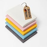 Wohlfy 5er Set Haushaltstücher 30×30 cm – Weiches, saugfähiges Putztuch für Küche & Haushalt – Wiederverwendbar & Ultra-Saugfähig - Allzwecktuch - Reinigungstuch