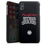 DeinDesign Premium Case kompatibel mit Apple iPhone XS Max Smartphone Handyhülle Schutzhülle glänzend SGE Eintracht Frankfurt Offizielles Lizenzprodukt