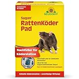 Neudorff Sugan Ratten-Köder-Pad. Gebrauchsfertige Portionsköder mit Langzeitwirkung zur effektiven und sicheren Bekämpfung von Ratten. Nur in Köderstationen in und am Gebäude einsetzbar 1x 400g