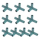 10pcs 3/4/5 Wege 16mm PVC -Anpassungsbauen -Hochleistungs -Gewächshaus -Rahmen Möbelanschlüsse - Treibhausrahmenanschluss für Blumenständer und Gewächshausrahmenkonstruktion usw., grün, grün,