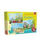 Leo Lausemaus Kinderspiel – 3 Puzzle ab 4 Jahren mit je 48 Teilen: Puzzle-Set für Kleinkinder mit Abenteuer-Motiven zur Förderung der Konzentration & Motorik