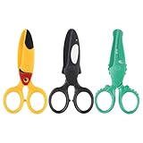 Bastelschere mit komfortablem Griff, Kinder-Trainingsschere, Cartoon-Tierschere, Schulbedarf, 3 Stück