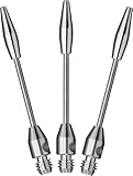Viper Performance Wire Dart-Schäfte, solide, leichte 7075 Aluminiumlegierung, inklusive 3 Schäften, komplett mit grifffesten O-Ringen, dazwischen (INB), Silber