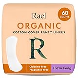 Rael Slipeinlagen Damen Bio-Baumwollüberzug - Leichte Saugstärke, Ohne Duft, Chlorfrei, Vegan (Extra Lang, 60 Stück)