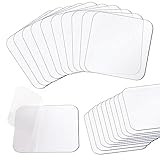 Ailvor Doppelseitiges Klebeband, 20 Stück Doppelseitige Klebepads, Spurloses Waschbares Klebeband Extra Stark, Nano Klebepads Transparent für Teppich, Fliesen, Küche (Quadratisch, 6 * 6cm)