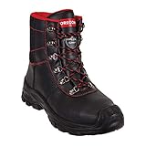 Oregon Sarawak Klasse 1 Kettensägen-Schnittschutzstiefel aus Leder, Stahlkappen, Sicherheits-Arbeitsstiefel, Größe 46