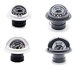 Riviera Einbaukompass mit Beleuchtung für Boote, weiß oder schwarz, 134 oder 152 mm, Marine-Kompass Schiffskompass Kugelkompass Bootskompass Größe BZ1 schwarz