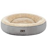 Feandrea Hundebett, Katzenbett, Donut, Ø 70 cm, hellgrau PGW070G01