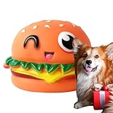 Burger-Hundespielzeug – Burger-Quetschspielzeug, Kauquietscher für Hunde | Welpen-Hamburger-Spielzeug, interaktives Welpen-Kauspielzeug, Leckerli-Soundspielzeug für Hunde, Zahnreinigungshilfe für Trai