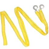 NUOBESTY Abschleppseil Auto 3 Tonnen 4m Nylon Verstärkt mit Haken Notfall Abschleppgurt für Pkw und LKW Außenbereich