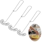 Spiralbesen, 3 Stück Edelstahl Spiralbesen, Rührblitz zum Schlagen von Eiern, Mehl und Butter, Quirl Küche für Backen und Kochen
