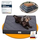 Orthopädisches Hundebett [Wasserdicht] - Die neue Lieblings-Hundematte deiner Fellnase, Rutschfestes Hundekissen, Hundekörbchen, Hundekorb, Bezug waschbar | Kleine bis große Hunde - 70x60x8 cm