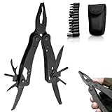 23 in 1 Multitool Werkzeug, Multitool Messer für Männer Multifunktionswerkzeug Messer Folding Multiwerkzeug Multifunktionszange mit 11 Schraubendreher&Aufbewahrungstasche