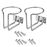 Auto Becherhalter, Boot Ring Getränkehalter Edelstahl Ring Becherhalter, Universal Getränkehalter für Marine Yacht Truck RV Auto Anhänger Hardware (2 Stücke) (Silber)