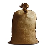 NOOR Jutesack Gr.XXL 110 x 100 cm I Winterschutz für Topf- und Kübelpflanzen I Winterhaube Jutesack I Frostschutz für Pflanzen I Jute Sack für Pflanzen-Überwinterung I Winter-Gartensack Natur