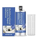 Neuer multifunktionaler Keramikreparaturkleber (2026), Keramikfliesen-Reparaturset, wasserfester, natürlich trocknender Universalkleber, Porzellan-Rissfüller für Waschbecken und Badewanne