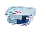LocknLock Ofen Glas Frischhaltedosen mit Deckel | 750 ml | Kühlschrank, Gefriertruhe & Spülmaschine | Borosilikat-Glas bis 400°C ofenfest | Mikrowellengeschirr mit Deckel