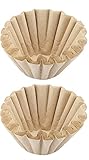 Korbfilterpapier, 50 Stück Einweg Holzfaser Korbfilter Kaffeefilter Universal Korbfiltertüten Papierfilter Kaffeefilterpapier Ersatz Kuchentyp Zubehör Für Filterkaffeemaschine Haushaltsgeräte Braun(S)