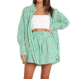 Women's Shirt and Shorts Two-Piece Summer Muslin Blouse Women's Outfit Damen t Shirt Sommer Sommer Kleidung für Damen y2k Shorts Damen Kleidung Strand Outfit Damen