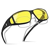 suoso Sonnenbrille-Herren-Nachtsichtbrille-Sonnenbrille-Damen Polarisiert Überzieh Sonnenbrille Schwarz Coole Vintage Sonnenbrillen für Fahren Radfahren Golf Sonnenbrille Gelb Groß