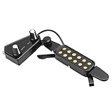 Akustikgitarren-Tonabnehmer, Gitarren-Tonabnehmer, E-Gitarren-Tonabnehmer, Akustikgitarre, Elektrischer Wandler, Clip-On-Schallloch mit Lautstärkeregler für Akustikgitarre (BLACK)