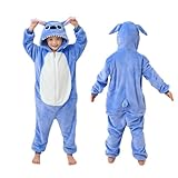 Unsoprstvs Schlafanzug Kinder – Weiches Tier Kostüm Pyjama mit Kapuze für Jungen & Mädchen (7-8 Jahre) | Perfekt für Fasching, Karneval Schlafpartys