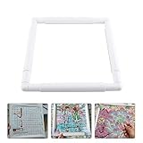 HEEPDD Quadratische Stickrahmen, Kunststoff Cross Stitch Hoop Nähen Hoop Stickerei Snap Frame Hoop für Stickerei Cross Stitch Quilting Needlepoint Tool(27.9×27.9cm)