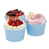 Generisch Silikon Backförmchen | Muffin & Cupcake Backformen mit Auslaufschutz - Hitzebeständige Heißluftfritteuse-Formen für Süßigkeiten & Snacks