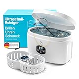 KLARBERG® Ultraschallreinigungsgerät Brille, Schmuck uvm. I 600ml Ultraschallreiniger I Ultraschallbad für eine Tiefenreinigung I ultrasonic cleaner, Brillenreinigungsgerät (600ml)