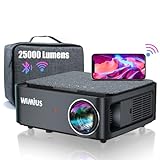 Beamer, Full HD 1080P 25000 Lumen Beamer 5G WiFi Bluetooth Beamer Unterstützung 4K Video, LED Heimkino Video Beamer 300 '' Display, kompatibel mit Fire Stick,Smartphone,PS5 Projektor