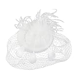 Weißer Fascinator Mit Klein Party-fascinator-hut Schleier-tee-party-hüte Vintage Fascinatoren Fascinator-hut Für Die Braut Brautfotografie Stirnband Frauenhut Charmant Fräulein